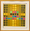 VICTOR VASARELY (FRENCH/HUNGARIAN, 1906–1997) SILKSCREEN IN COLORS, ON WOVE PAPER, H 24" W 24" UNTITLED ABSTRACT (GOLD) 