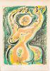ANDRE MASSON (FRENCH, 1896–1987) LITHOGRAPH IN COLORS, ON WOVE PAPER, 1972 H 25" W 19" SONNETS DE LOUISE LABE 
