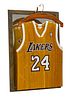CARVED WOOD LAKERS JERSEY, H 31" W 23" #23 