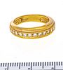 CARTIER 18KT YELLOW GOLD AND DIAMOND BAND SIZE 5 3/4 