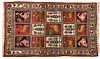 PERSIAN HANDWOVEN WOOL PICTORIAL RUG W 3'1"" L 5" 