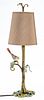 JAY STRONGWATER ENAMELED METAL BIRD IN THE TREE LAMP, H 20" 