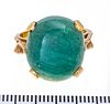 GREEN JADE AND 14KT GOLD RING SIZE 7 