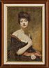 MILTON BANCROFT (AMERICAN, 1887-1947) OIL ON CANVAS, H 14", W 9", SOPHISTICATED LADY 