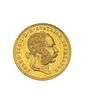 AUSTRIAN GOLD FRANC COIN, 1915, DIA 3/4", T.W. 3.5 GR 