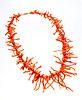 CORAL "BRANCH"  NECKLACE L 19" 