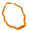 AMBER NECKLACE L 17" 
