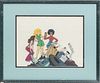 "CAPTAIN CAVEMAN AND THE TEEN ANGELS" PRODUCTION ANIMATION CELS, 1979, H 9", W 12" (VISIBLE IMAGE) 