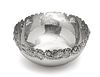 E. JACCARD CO. ST LOUIS, STERLING SILVER BOWL C 1900, H 3" DIA 7.5", DAISY BORDER, 9.5TO 