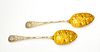 SHEFFIELD ENGLISH REPRODUCTION SILVER PLATE SPOONS, 2 PCS, L 9", T.W. 178 GR 