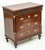 MAHOGANY CHEST OF DRAWERS H 32" W 30.5" D 17" 