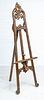CARVED WALNUT PAINTING EASEL H 73" W 24" 