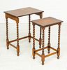 CENTURY FURNITURE COMPANY  NESTING TABLES 2 PIECES  H 24" W 20" D 14" 