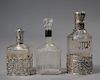 Dutch sterling and cut crystal decanters