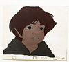 "THE LORD OF THE RINGS" PRODUCTION ANIMATION CEL, C. 1978, H 9", W 9", FRODO 