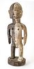 AFRICAN CARVED WOOD  SCUPTURE 20TH C.  H 21" 