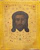 RUSSIAN ICON H 8.5" W 7" PORTRAIT OF CHRIST 