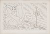 HENRI MATISSE (FRENCH, 1869–1954) ETCHING, ON CHINE APPLIQUÉ, ON ARCHES WOVE PAPER, 1929 H 5.5" W 8.5" FIGURE AU VISAGE COUPE ASSISE DANS UN INTERIEUR