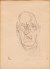 ALBERTO GIACOMETTI (SWISS, 1901–1966) ETCHING, ON PAPER H 5.375"" W 4" PORTRAIT D'HOMME 