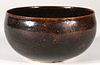 CHINESE GLAZED EARTHENWARE BOWL H 3" DIA 5.5" 