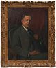 ALFRED GEORGES HOEN (FRENCH, 1869-54), OIL ON CANVAS, 1929, H 35", L 28", PORTRAIT OF JEROME H. REMICK, SR. 