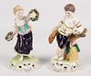 ENSUITE TO LOT 55:  PAIR OF DERBY PORCELAIN FIGURINES
