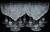 BACCARAT 'COLBERT' CRYSTAL PORT WINE GLASSES, 11 PCS, H 6.75"