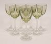 BACCARAT 'CHARTREUSE' CRYSTAL RHINE WINES, 8 PCS, H 9" 