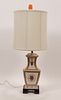 CHINESE EXPORT PORCELAIN LAMP, H 30", W 5.5"