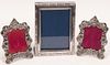 GORHAM STERLING  PICTURE FRAMES PAIR H 3.7" W 5" ALSO SHEFFIELD PLATE FRAME 6" X 4" 