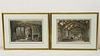 GROUP OF 5 FRAMED HAND COLORED ENGLISH PRINTS