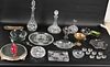 26 PIECE MISCELLANEOUS LOT OF CRYSTAL AND SILVER