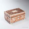 Bone and Mother-of-pearl Inlaid and Scrimshaw-decorated Box