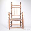 Turned Maple and Ash Carver Armchair