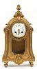FRENCH, BRONZE MANTLE CLOCK, CIRCA 1900 H 15" 