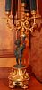 FRENCH DORE & BROWN PATINATED BRONZE CANDELABRA, H 19", DIA 8"