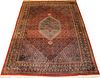 INDIAN HAND WOVEN WOOL RUG, W 8', L 10'