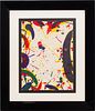 SAM FRANCIS (AMER, 1923–94), LITHOGRAPH IN COLORS ON WOVE PAPER, 1964, H 17.75" W 12.25", BLUE BONES 