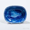 Staffordshire Historical Blue Transfer-decorated Tappan Zee from Greensburg Vegetable Dish