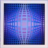 VICTOR VASARELY (FRENCH/HUNGARIAN, 1906–1997) SCREENPRINT IN COLORS, ON HEAVY WOVE PAPER, H 23.5" W 23.5" COMPOSITION 