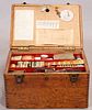 FISHERMAN'S TACKLE MAKING  EQUIPMENT IN BOX C. 1900 H 8.5" W 14" D 10" 