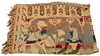 EGYPTIAN CLOTH TAPESTRY, H 50"SQ. 