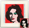 ANDY WARHOL (AMERICAN, 1928–1987) OFFSET LITHOGRAPH IN COLORS, ON WOVE PAPER 1965 H 22.5" W 24.75" LIZ TAYLOR MORRIS INTERNATIONAL EXHIBITION POSTER 