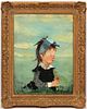 MARY BEICH (FRENCH/AMER. 1917-2002), IMPRESSIONIST STYLE OIL ON CANVAS H 23.5" W 17" 