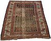 CAUCASIAN HAND WOVEN ORIENTAL RUG C 1900 W 3'4" L 4'5" AS IS 
