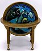 Signed Josh Simpson Art Glass Studio Planet Marble with  ronze base