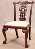 CHIPPENDALE STYLE MAHOGANY CHAIR, H 40", W 24"