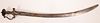 PERSIAN TULWAR SWORD, DAMASCUS STEEL BLADE, HANDLE, NO SHEATH 1830 W 4" L 33" 
