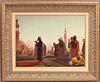 AFTER JEAN LEON GEROME PRINT ON BOARD,  H 12" W 15" EVENING PRAYER, CAIRO 