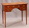 FEDERAL STYLE MAHOGANY SIDE TABLE, 19TH.C. H 31" W 34" D 18" 